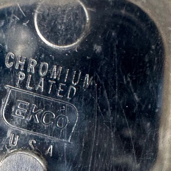 Vintage EKCO Chromium Plated Utensils Wooden Handle Set of 3 - USA (READ) - Picture 7 of 9